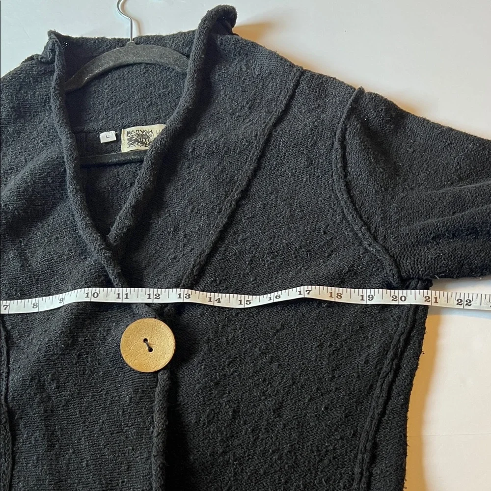 Habitat One Button Cardigan Women’s 100% Cotton Boho Large EUC - Picture 5 of 9